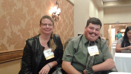 Margaret Theisen, CEO and Nick Kaasa, Customer Service Assistant at the Northwest Conference.